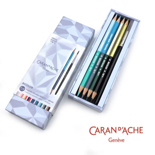 瑞士卡達 CARAN D'ACHE 阿爾卑斯霜雪 Alpine Frost 系列 2025 聖誕 特別版 水性雙頭色鉛筆 (18色)