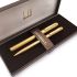 =庫存新品=  已絕版 Dunhill 登喜路 金桿 14K 金筆尖鋼筆/原子筆套組(麥穗紋)