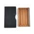 小品雅集 實木 皮革 攜帶型 四入 雪茄盒(沉穩黑)
