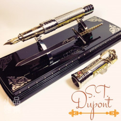 法國 S.T. Dupont 都彭 全球限量 White Knight 白晝騎士 大禮盒 18K金 鋼筆