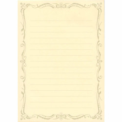 日本 LIFE L.WRITING PAPER A5便箋（米白橫線內頁）