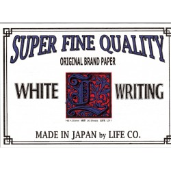 日本 LIFE  SUPER FINE  QUALITY A5便箋(純白色橫線內頁）