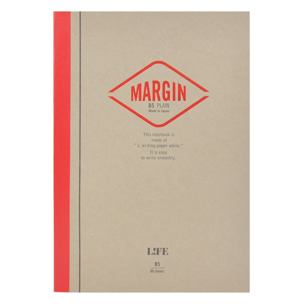日本 LIFE  MARGIN  NOTE B5筆記本（空白）