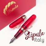 義大利 Stipula 口紅鋼筆 （透明紅）