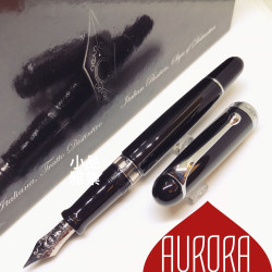 義大利 AURORA 88 BIG 14k鋼筆(黑桿銀夾) 義大利 AURORA 88 BIG 14k鋼筆(黑桿銀夾)