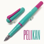 德國 Pelikan 百利金 老西德時期 twist 色彩鋼筆No.20（湖水綠桿桃紅夾）
