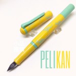 德國 Pelikan 百利金 老西德時期 twist 色彩鋼筆No.9（黃桿袋鼠紋）