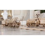 烏克蘭UGEARS 木製自我推進模型 - 蒸汽火車頭 Locomotive with Tender