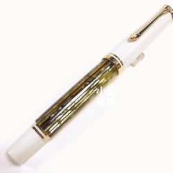 德國 Pelikan 百利金 M400 白色 白烏龜 white tortoise 玳瑁紋桿 14K 鋼筆