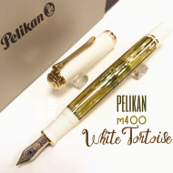 德國 Pelikan 百利金 M400 白色 白烏龜 white tortoise 玳瑁紋桿 14K 鋼筆 德國 Pelikan 百利金 M400 白色 白烏龜 white tortoise 玳瑁紋桿 14K 鋼筆