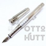 德國 OTTO HUTT 奧托赫特 精工藝 | Design04 直條扭索紋 925純銀 18K金 鋼筆