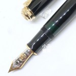 德國 Pelikan 百利金 M1000 黑桿金夾 18K 鋼筆