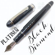 日本 Platinum 白金 3776 14K 透黑桿銀夾銀尖 日本 Platinum 白金 3776 14K 透黑桿銀夾銀尖
