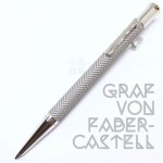 德國 Graf von Faber-Castell 繩紋飾綢緞紋 Light Grey灰色原子筆