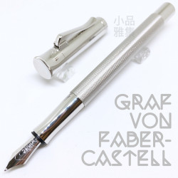 德國 Graf von Faber-Castell 繩紋飾 鍍銠金屬 18K 鋼筆 德國 Graf von Faber-Castell 繩紋飾 鍍銠金屬 18K 鋼筆