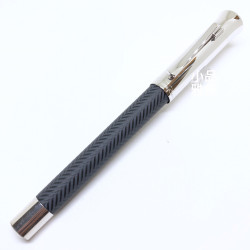 德國 Graf von Faber-Castell 繩紋飾綢緞紋 Anthracite 18K 黑色鋼筆 德國 Graf von Faber-Castell 繩紋飾綢緞紋 Anthracite 18K 黑色鋼筆
