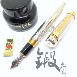 日本 Platinum 白金 岩村淳市 銀無垢 鍛金 鋼筆