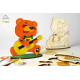烏克蘭UGEARS 木製自我推進模型 - 4 Kids 益智著色系列 著色小熊熊 Bear