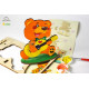 烏克蘭UGEARS 木製自我推進模型 - 4 Kids 益智著色系列 著色小熊熊 Bear