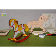 烏克蘭UGEARS 木製自我推進模型 - 4 Kids 益智著色系列 著色搖搖小馬 Horse Swing 烏克蘭UGEARS 木製自我推進模型 - 4 Kids 益智著色系列 著色搖搖小馬 Horse Swing