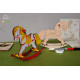 烏克蘭UGEARS 木製自我推進模型 - 4 Kids 益智著色系列 著色搖搖小馬 Horse Swing