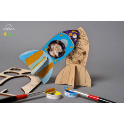 烏克蘭UGEARS 木製自我推進模型 - 4 Kids 益智著色系列 著色咻咻小火箭 Rocket 烏克蘭UGEARS 木製自我推進模型 - 4 Kids 益智著色系列 著色咻咻小火箭 Rocket