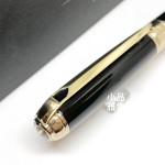 法國 S.T. DUPONT 都彭 LINE D Black lacquer & Gold 14K鋼筆（新款 MEDIUM系列）