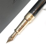 法國 S.T. DUPONT 都彭 LINE D Black lacquer & Gold 14K鋼筆（新款 MEDIUM系列）