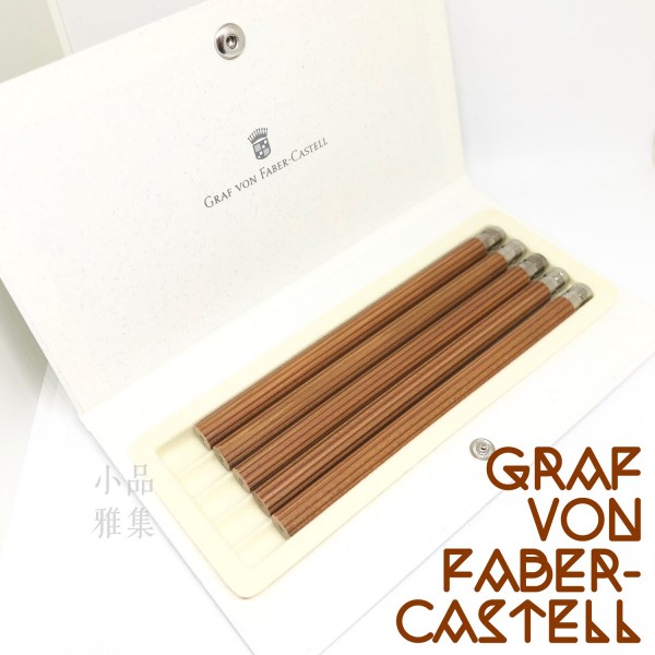 德國 Graf von Faber-Castell 西洋杉鉛筆 五支入 補充盒（褐色款）
