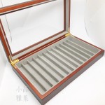 臺灣製 木質 12支裝 筆盒（紅棕色）