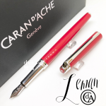 瑞士卡達Caran d'Ache Leman Slim 利曼 魅力系列 18k金 鋼筆（紅色）