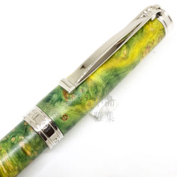 德國 CLEO Skribent 天然白蠟槭 18K金 鋼筆（黃綠）