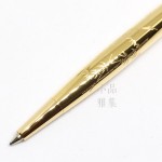 日本 Platinum 白金雕刻 原子筆（鍍金-竹雞） 