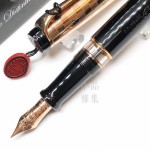 義大利 AURORA  OPTIMA DÉCO 玫瑰金純銀筆蓋 18K鋼筆