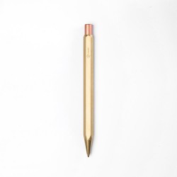 臺灣 Y studio：物外設計 文字的重量 黃銅 0.7mm自動鉛筆
