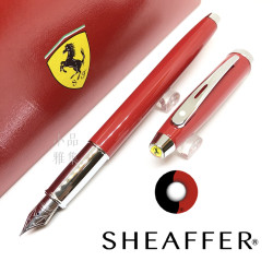 西華 Sheaffer Ferrari 法拉利 100型 紅桿銀夾 鋼筆 西華 Sheaffer Ferrari 法拉利 100型 紅桿銀夾 鋼筆