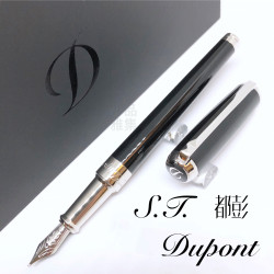 法國 S.T. DUPONT 都彭 LINE D MEDIUM系列 Black lacquer & palladium 14K鋼筆 法國 S.T. DUPONT 都彭 LINE D MEDIUM系列 Black lacquer & palladium 14K鋼筆