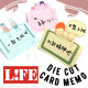 日本 LIFE Masco Die Cut Card Memo 便條紙（三色可選）