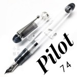 日本 PILOT 百樂 Custom 74 全白透明桿14K 鋼筆