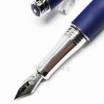瑞士卡達Caran d'Ache 新款 利曼 霧藍漆(銀夾) 18k金 鋼筆