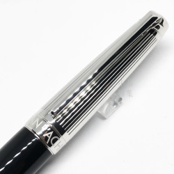 瑞士卡達Caran d'Ache 新款 利曼 亮黑（銀蓋） 18k金 鋼筆
