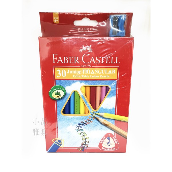 德國 Faber-Castell 輝柏 大三角彩色鉛筆3.3mm-30色(16-116538-30)