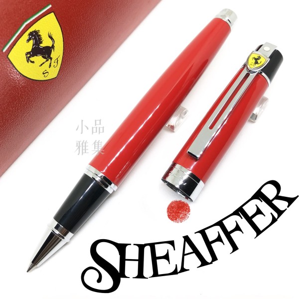 西華 Sheaffer Ferrari 法拉利 300系列 紅桿銀夾 鋼珠筆