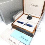 義大利 Montegrappa 萬特佳 Extra 1930 純銀 賽璐珞 18K金 鋼筆（地中海藍）
