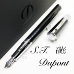 法國 S.T. DUPONT 都彭 D-Initial系列 鋼筆（亮黑銀夾）
