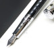 法國 S.T. DUPONT 都彭 D-Initial系列 鋼筆（亮黑銀蓋）