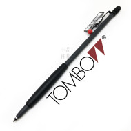 日本 Tombow 蜻蜓牌 Zoom707 手帳式霧黑原子筆（紅點黑握位）