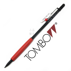日本 Tombow 蜻蜓牌 Zoom707 手帳式霧黑自動鉛筆（紅點紅握位）