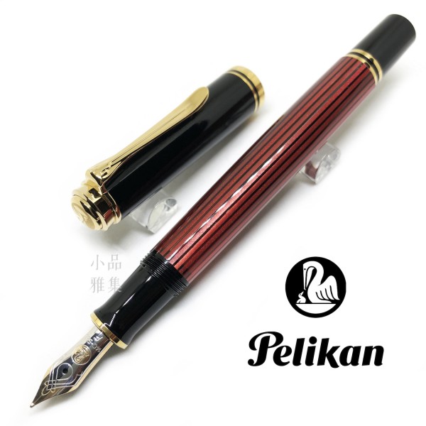 德國 Pelikan 百利金 M400 14k金 鋼筆（紅條金夾）