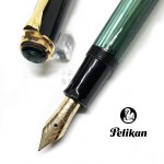 德國 Pelikan 百利金 停產老款M400 14k金 HM尖 綠條 鋼筆
